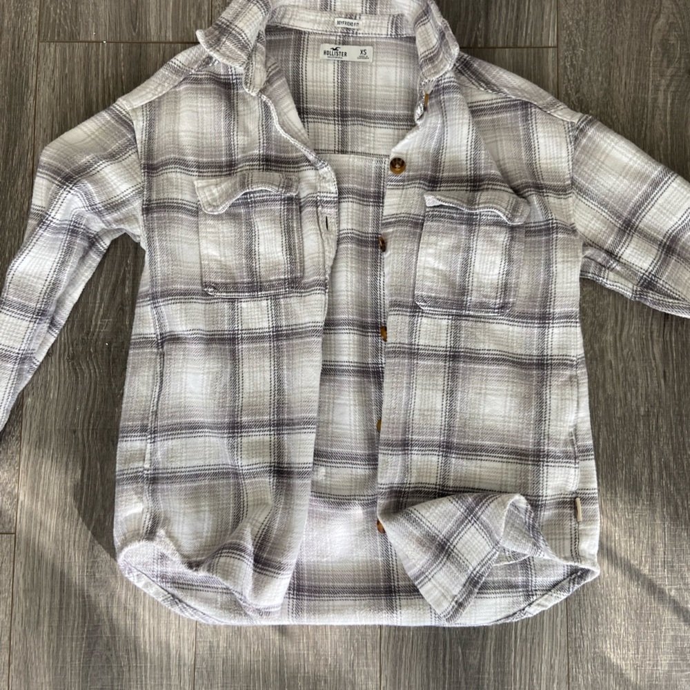 Hollister dad fit flannel size xs